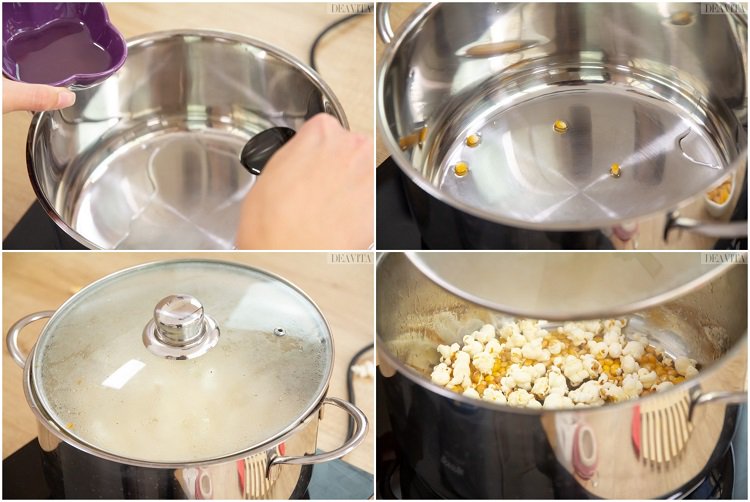 Hur man gör popcorn själv i en kruka med olja utan smör Instruktioner