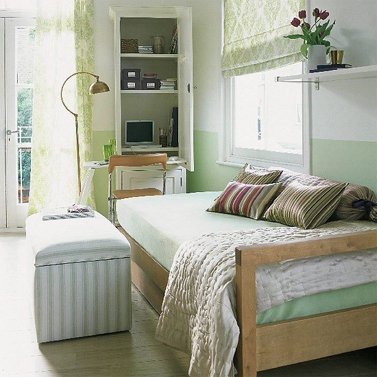 sovrum studie interiör idéer för liten lägenhet