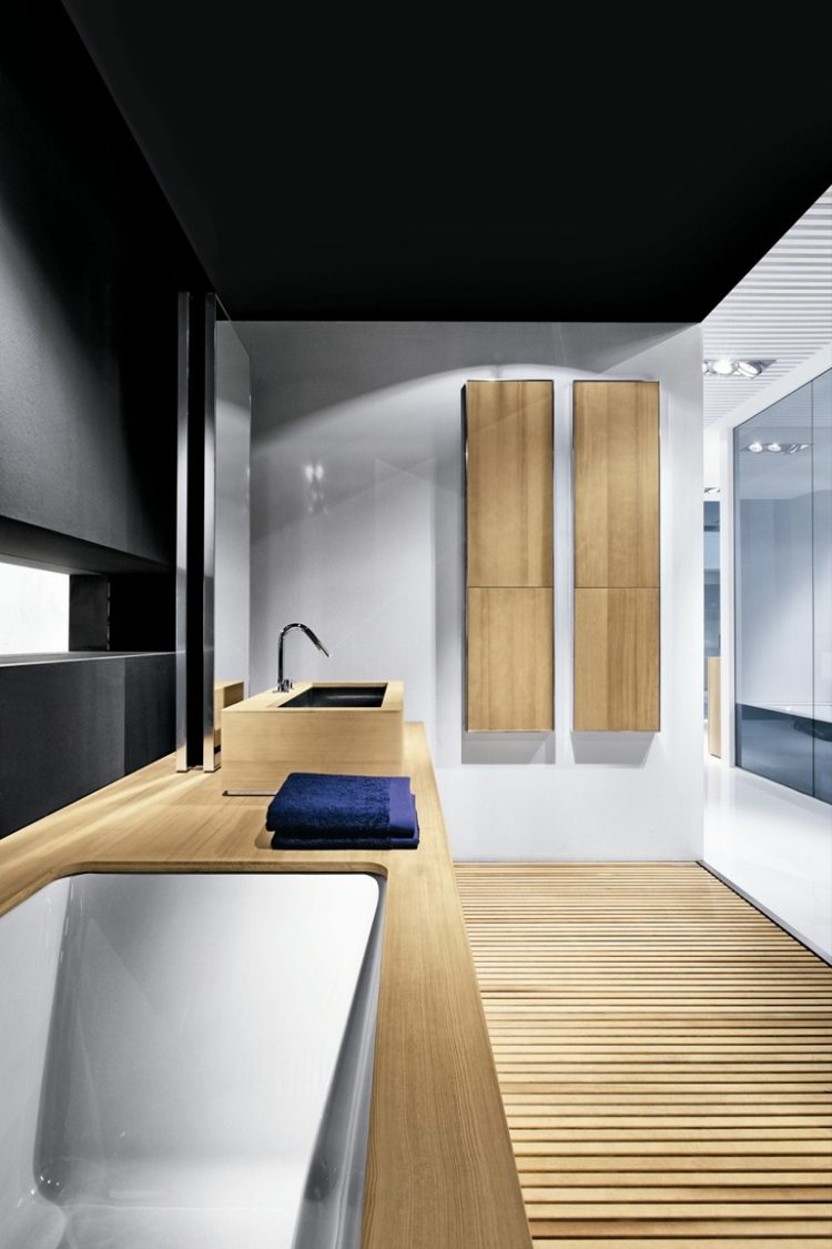 moderna-trä-badrum-möbler-system-höga skåp