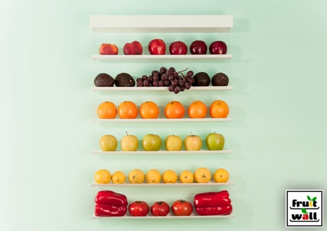 Fruktförvaringsutrymme kök hyllsystem