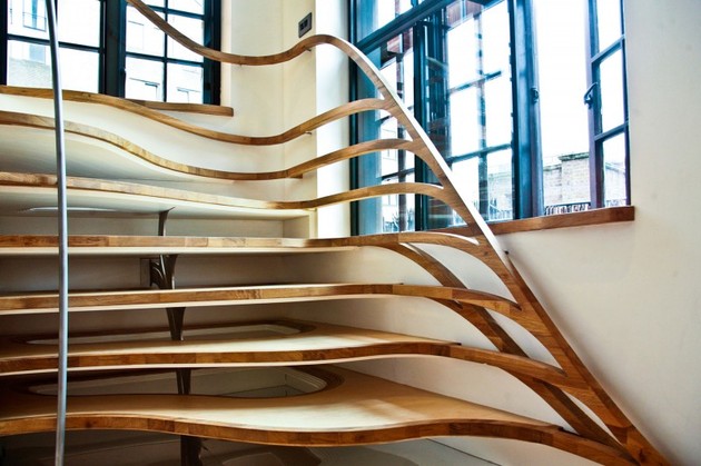 design trappor trä atmosfär studio levande struktur trapphus