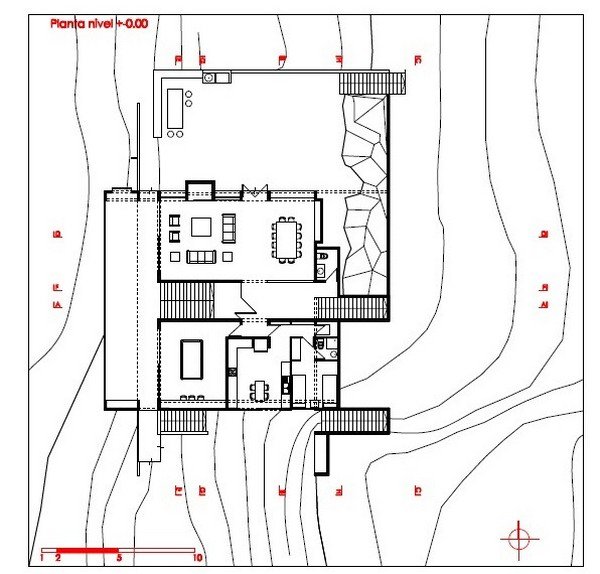 Ovanifrån modern plan