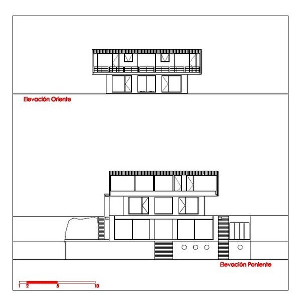 Utsikt i höjdarkitekturhuset