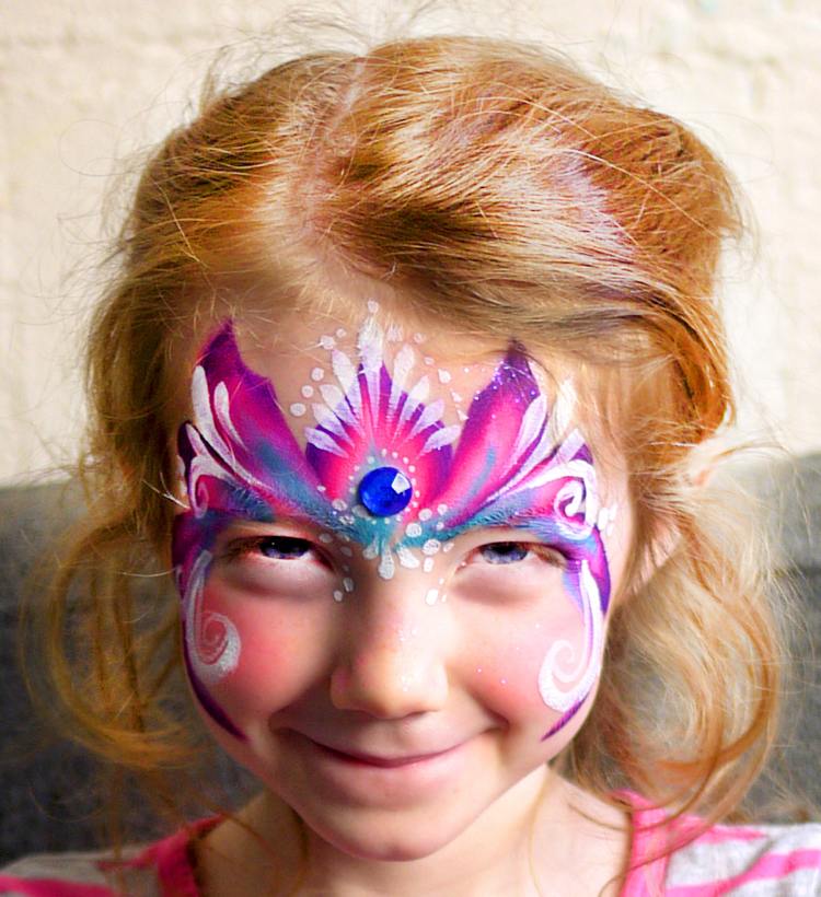 princess make up girl pink rhinestone purple eye mask