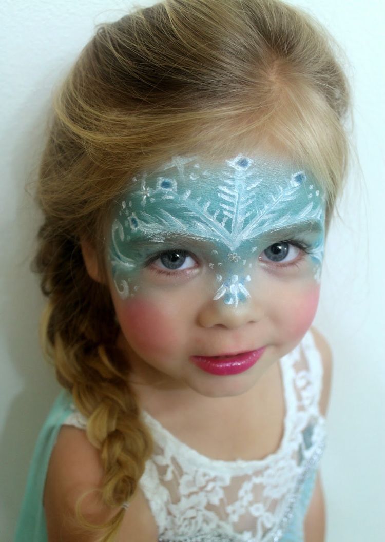 princess make-up girl ice queen white