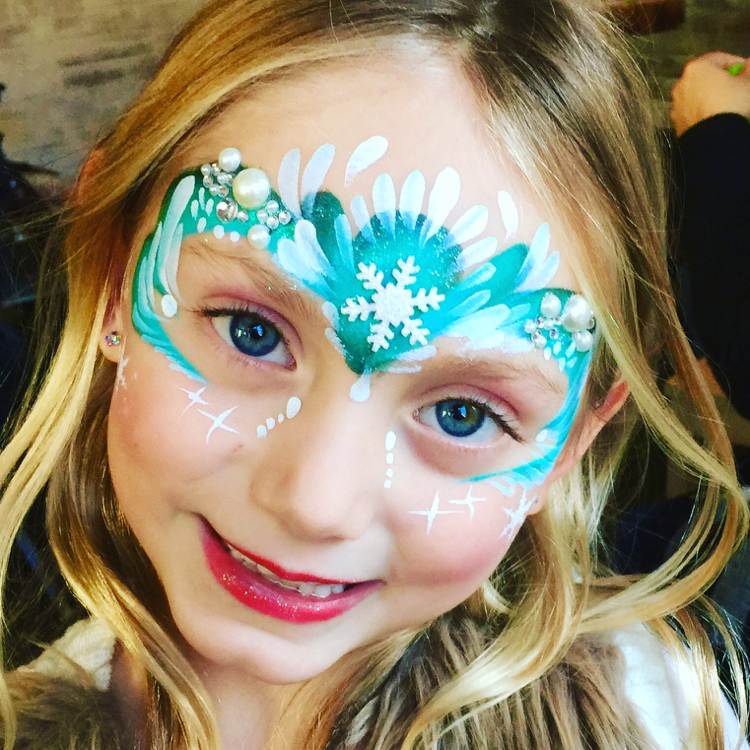 princess makeup girl ice queen inspirerad snöflinga