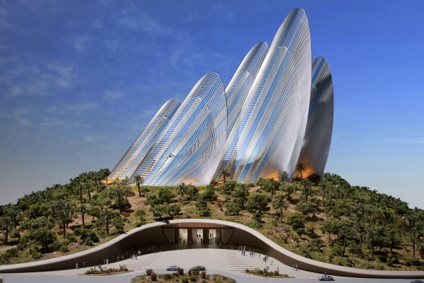 modern arkitektur zayed nationalmuseum i Abu Dhabi