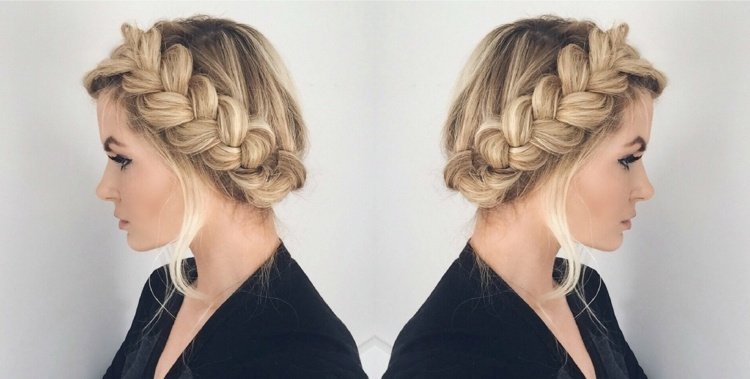 Crown Braid Instruktioner Pull-Through Braid Braid Hairstyle Instruktioner