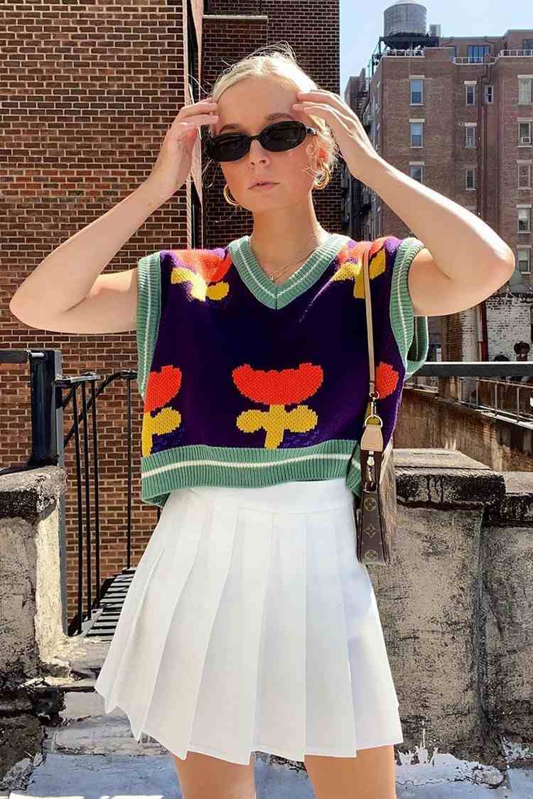 Kombinera tennis kjol outfit modetrender höst 2020 linne