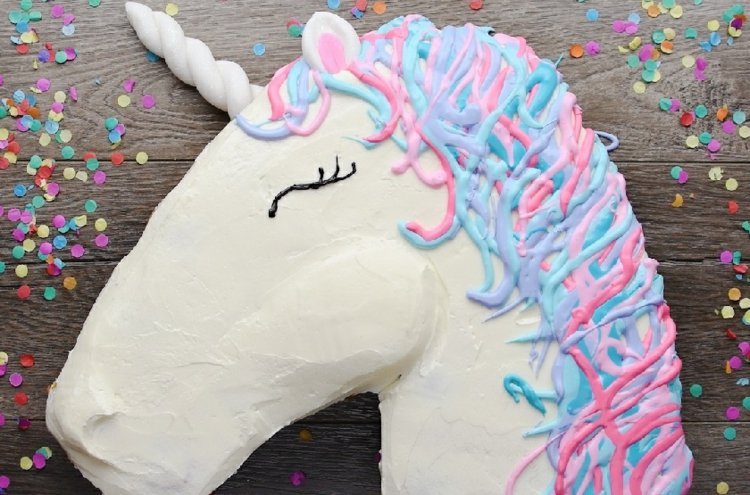 Unicorn tårta recept huvud utan fondant