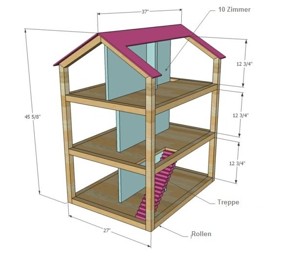 Byggplan trä själv gör barnrumsdesign