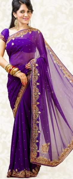Jacquard Purple Saree