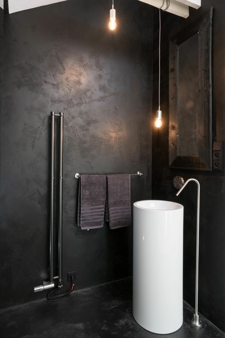 gips för väggar svart badrumshängande ljus edison industrial