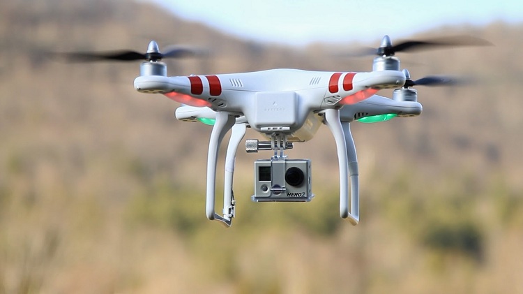 Quadrocopter kamera stål kropp kontroll drone fantom