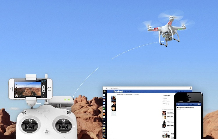 Quadrocopter kamera mobiltelefon kontroll snabb effektiv drönare