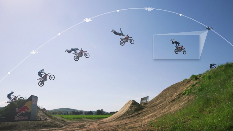 Quadrocopter kamera mountainbike filmer foton