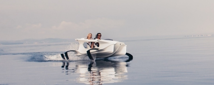 Eco-sport-bil-för-vatten-fyrhjuling-elektrisk-driven-hydrofoil-design
