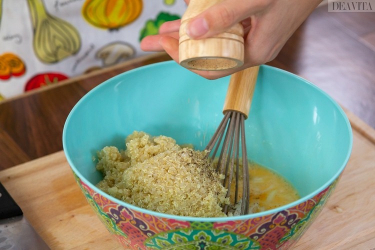 quinoa -pajer vegetariska grönsaker ägg krydda brödsmulor