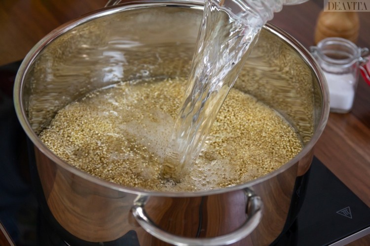 vit quinoa ordentligt kokningsförhållande vatten grundrecept