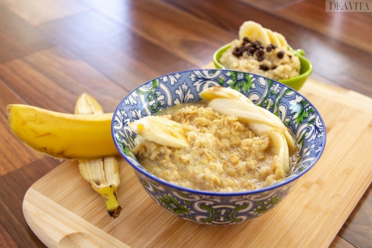 quinoa med mjölkgröt banan kanel havregryn lönnsirap