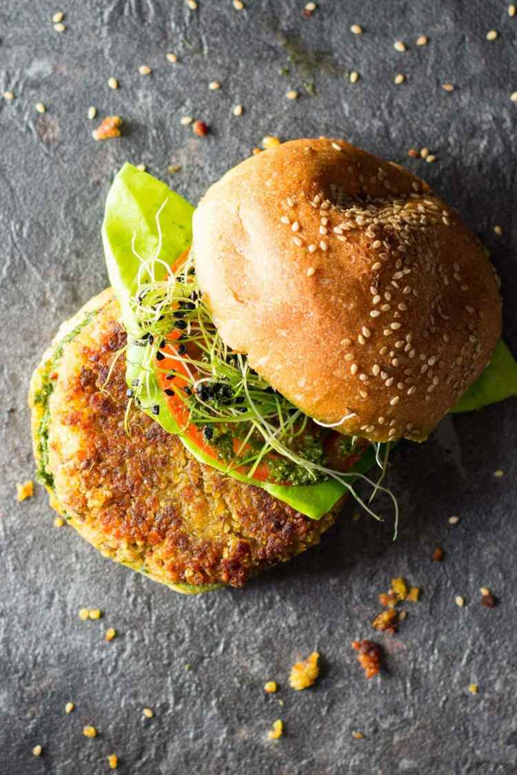 burger-vegan-quinoa-glutenfri-låg kolhydrat