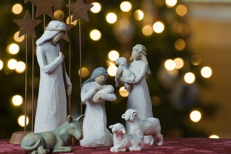 kristus födelse födelsekurv figurer åsna
