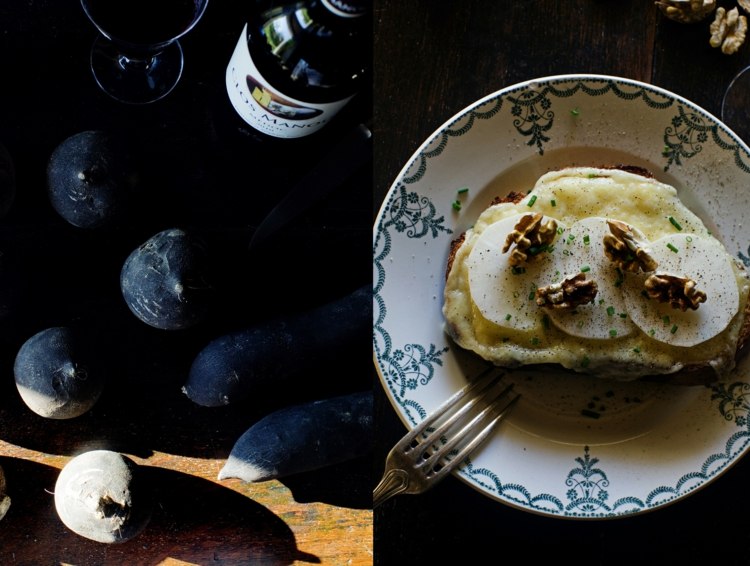 Raclette-tillbehör-svart-rädisor-valnöt-original-förberedelse-lätt