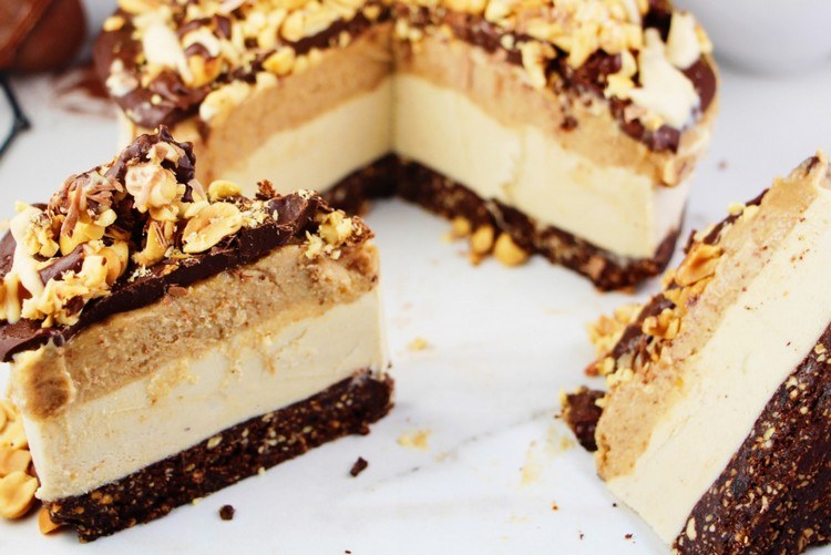 snickers-torte-vegan-glutenfritt-förbereda-hälsosamt-recept-vegan