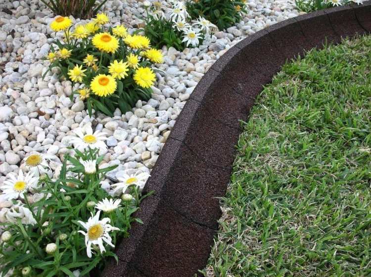 gräsmatta-kant-trädgård-gummi-rabatter-småsten-dekorativa
