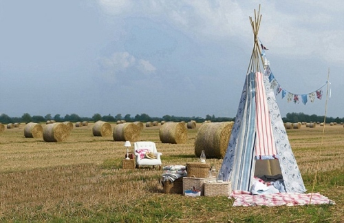 Wigwam indisk tältdesignidé för blommönster