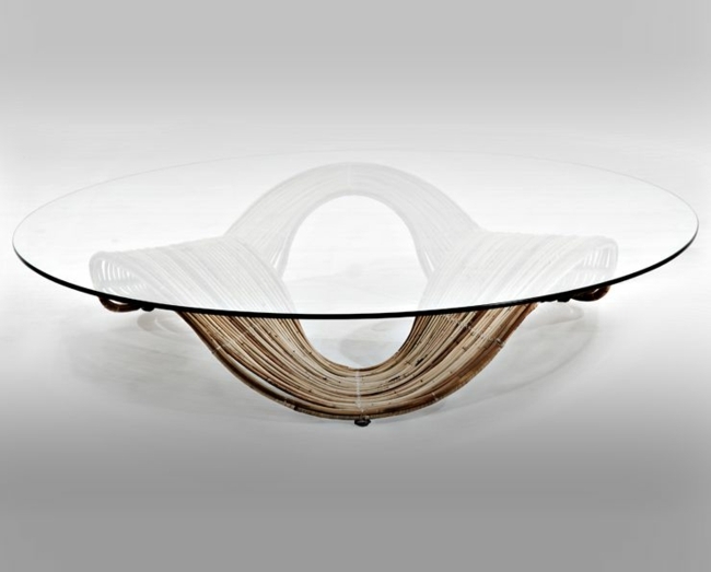 Bordsglasbordsdesign i bordsglas