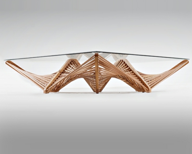 Soffbord träglas original konstruktion design