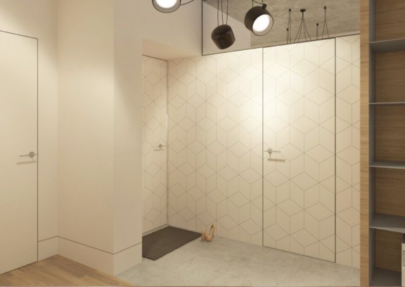 inredning-idéer-grå-vit-industriell-stil-korridor-minimalistisk