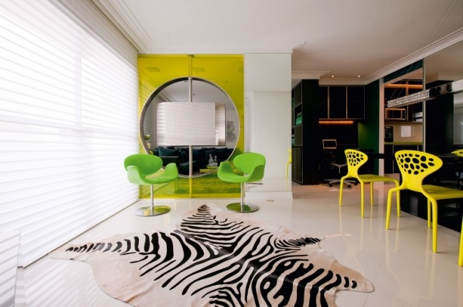 Grön gul dekorera vardagsrum färger idéer design