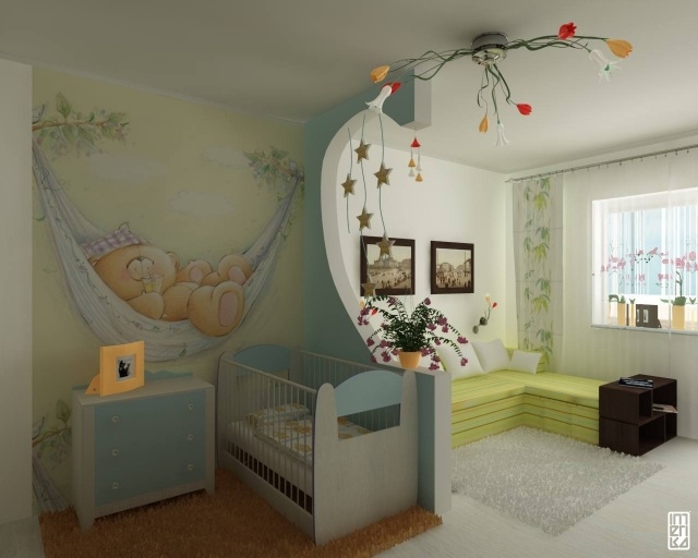 Delnings-idé-baby-rum-bäddsoffa-vardagsrum