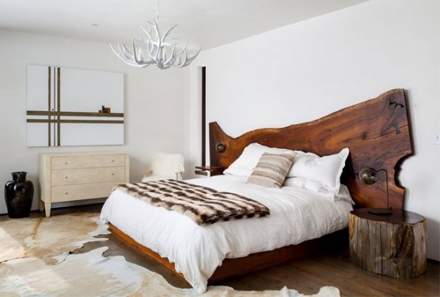 rustik säng säng sänggavel sängar massivt trä päls