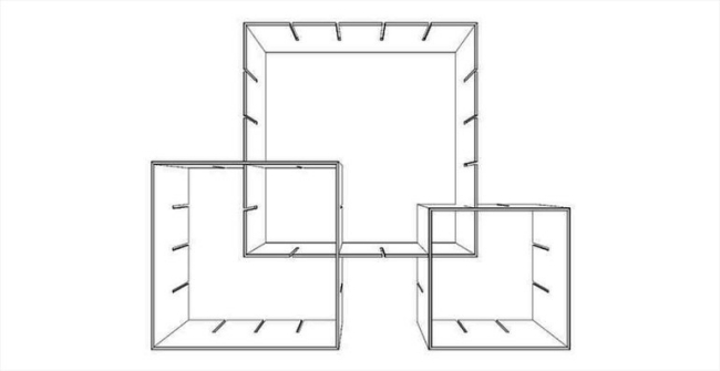 Cube vägghyllesystem innovativt plug-in system med tre