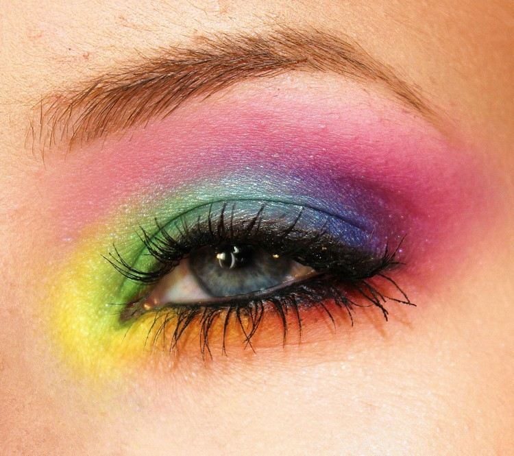 diy rainbow makeup ögon tips