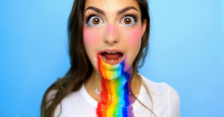 rainbow make-up kostym karneval original