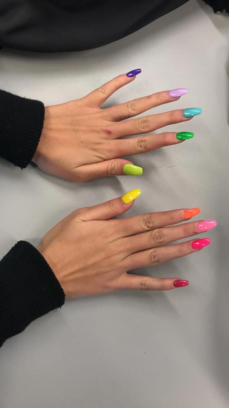 Rainbow naglar instruktioner helt enkelt måla gel naglar
