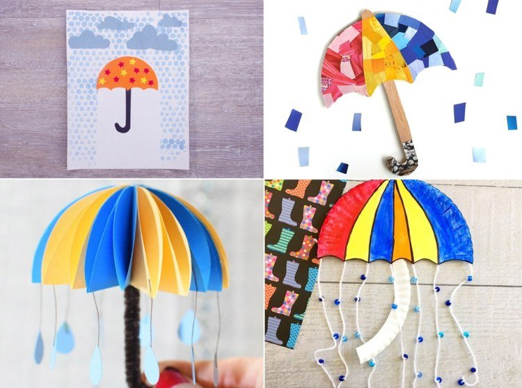 Gör ett paraply av papper - enkla instruktioner för barn