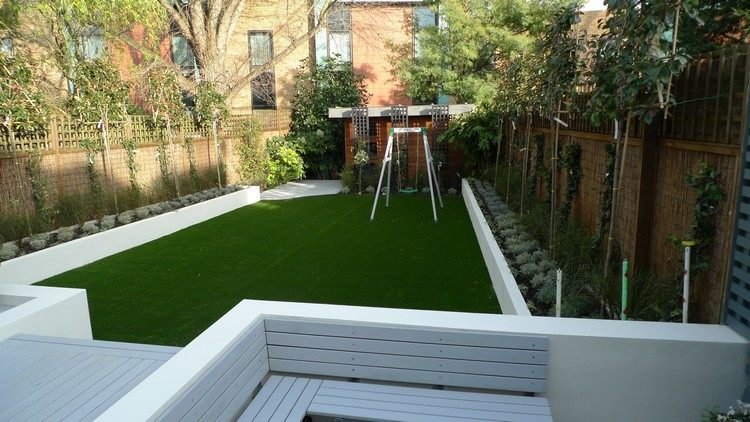 terrass-trädgård-design-minimalistisk-gräsmatta-gunga