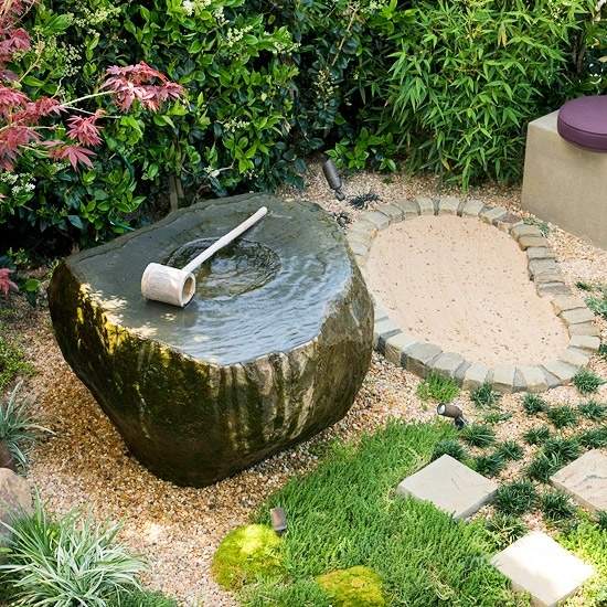 fontän asiatisk stil idéer trädgård design för zen trädgård