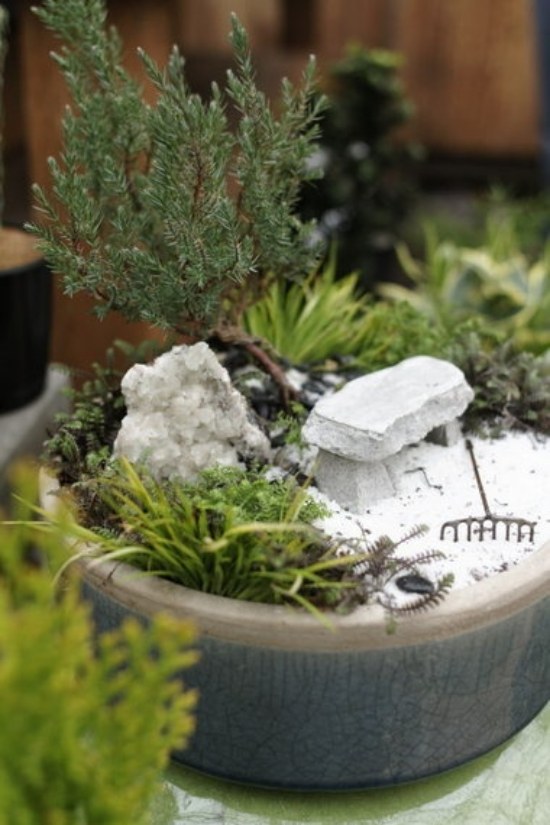 mini trädgård idéer trädgård design för zen trädgård