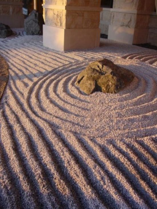 randmönsteridéer för trädgårdsdesign för zen garden