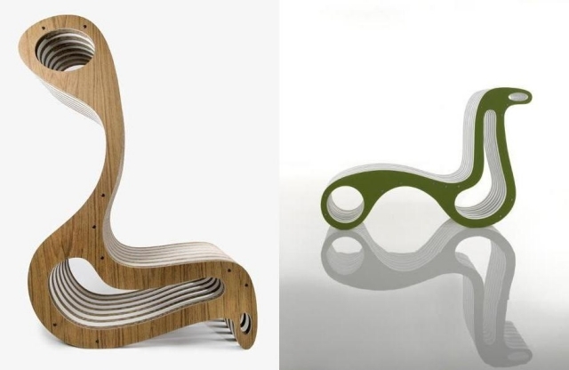schäslong trä modern stol design kombination avslappningsmöbler