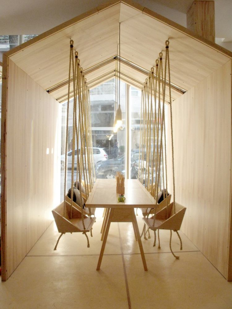 restaurang gungar trä design rep bordsplattor interiör