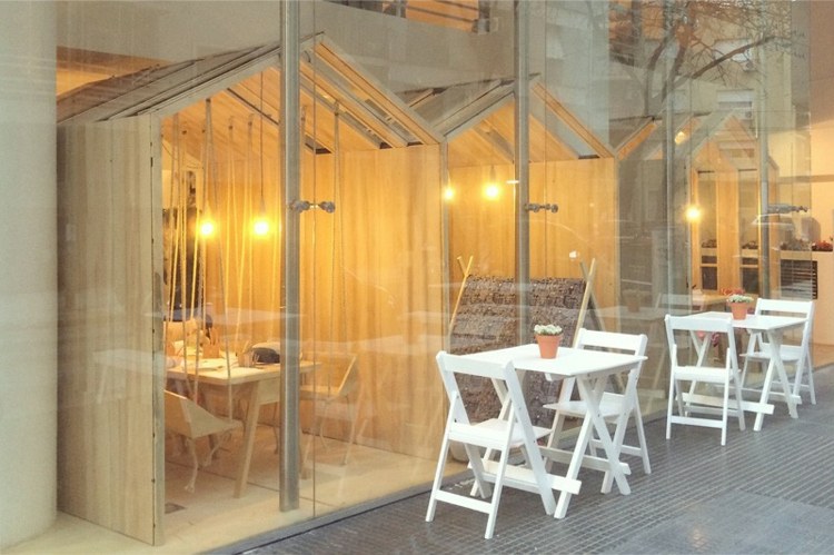 restaurang med gungor vita möbler café design modern