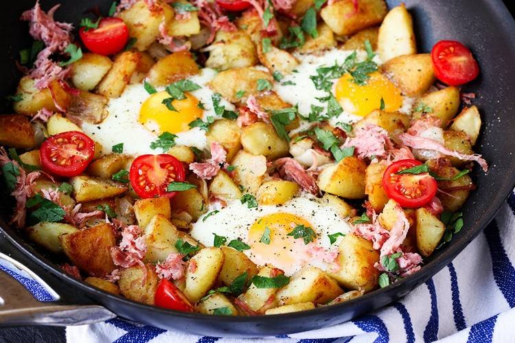 Potatisrester matlagning recept bondens frukostägg