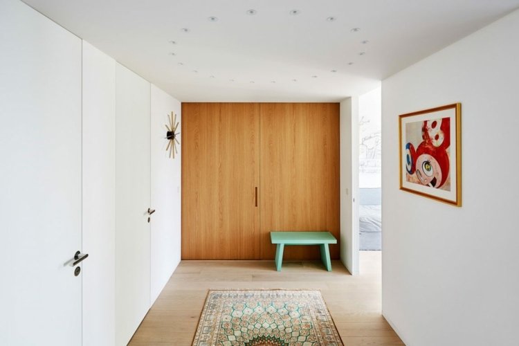retro möbler hall-design-enkel-matta-pall-mint grön garderob